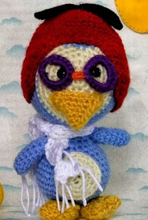 PATRON GRATIS PINGÜINO AVIADOR AMIGURUMI