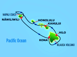 cruise hawaii map