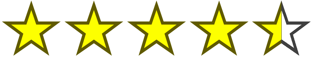 Image result for 4.5 stars out of 5