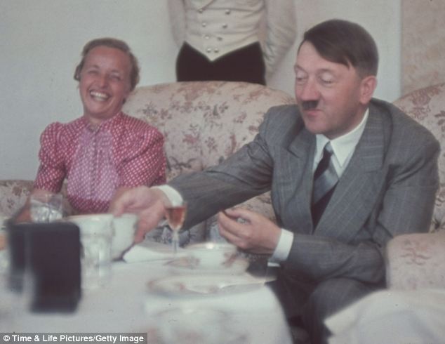Adolf Hitler and Mrs. Albert Forster, women color photos worldwartwo.filminspector.com