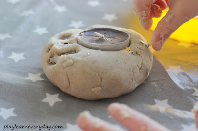 making a salt dough candle holder