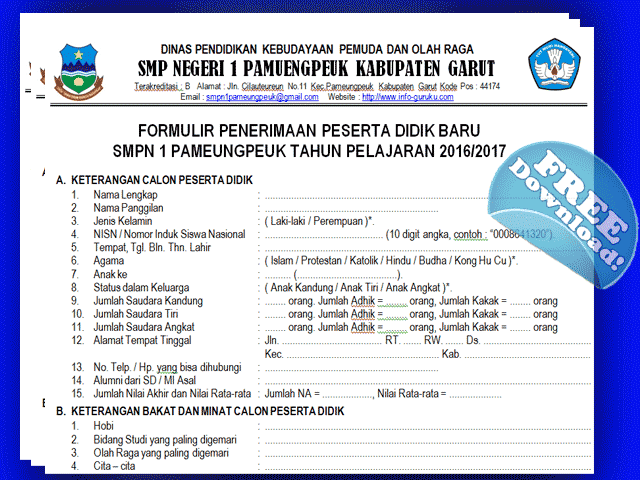 Inilah Contoh Biodata Siswa Baru, Paling Update!