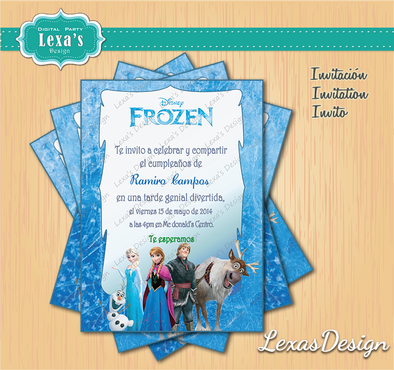 Invitaciones fiestas infantiles Frozen A gratis