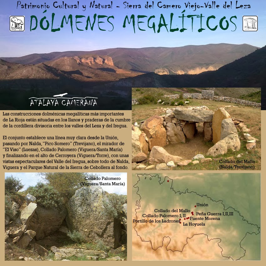 Sierra del Camero Viejo - Valle del Leza. Patrimonio Cultural y Natural. Dólmenes Megalíticos.
