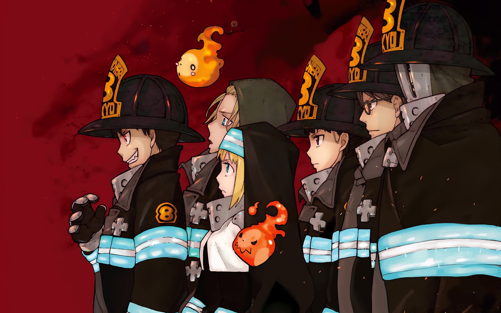 Fire Force, Special Fire Force Company 8, Characters, 4K, 4 Wallpaper