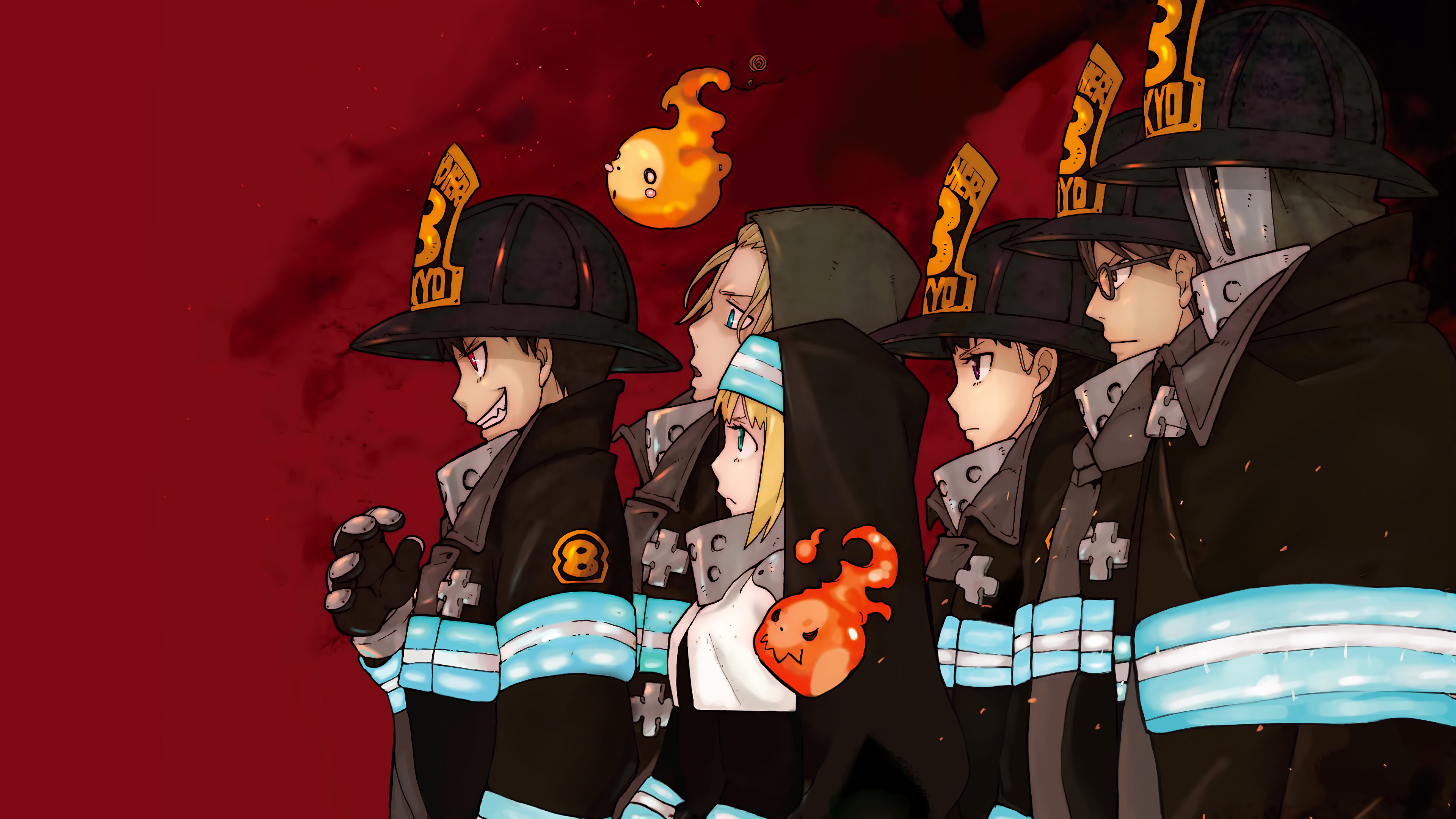 Fire Force, Special Fire Force Company 8, Characters, 4K ...