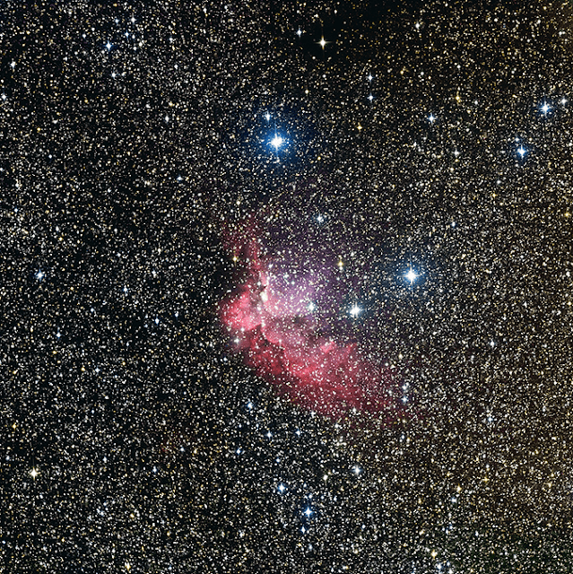 NGC 7380, the "Wizard Nebula" imaged via the ATEO Online Portal at 300 seconds LRGB (Binning 1 for L / 2 for RGB) Image by Insight Observatory on ATEO-1 - 16" f3.7 Astrograph imaging telescope.
