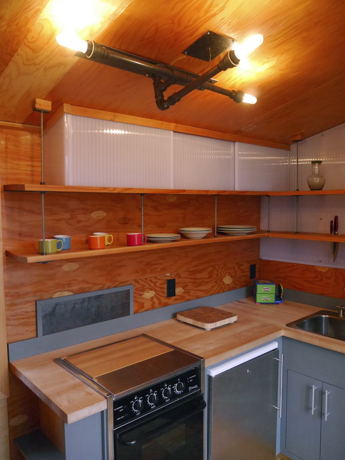 Relaxshacks.com: A GREAT Tiny House Modern Kitchen in "The 227 House