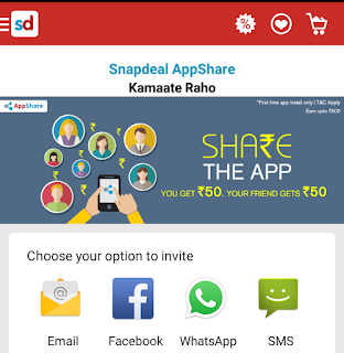  Snapdeal Free Rs 100 SD Cash + Rs 100 Per Refer