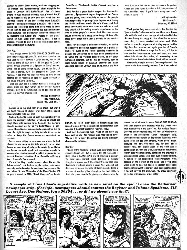 Read online The Savage Sword Of Conan comic -  Issue #37 - 65