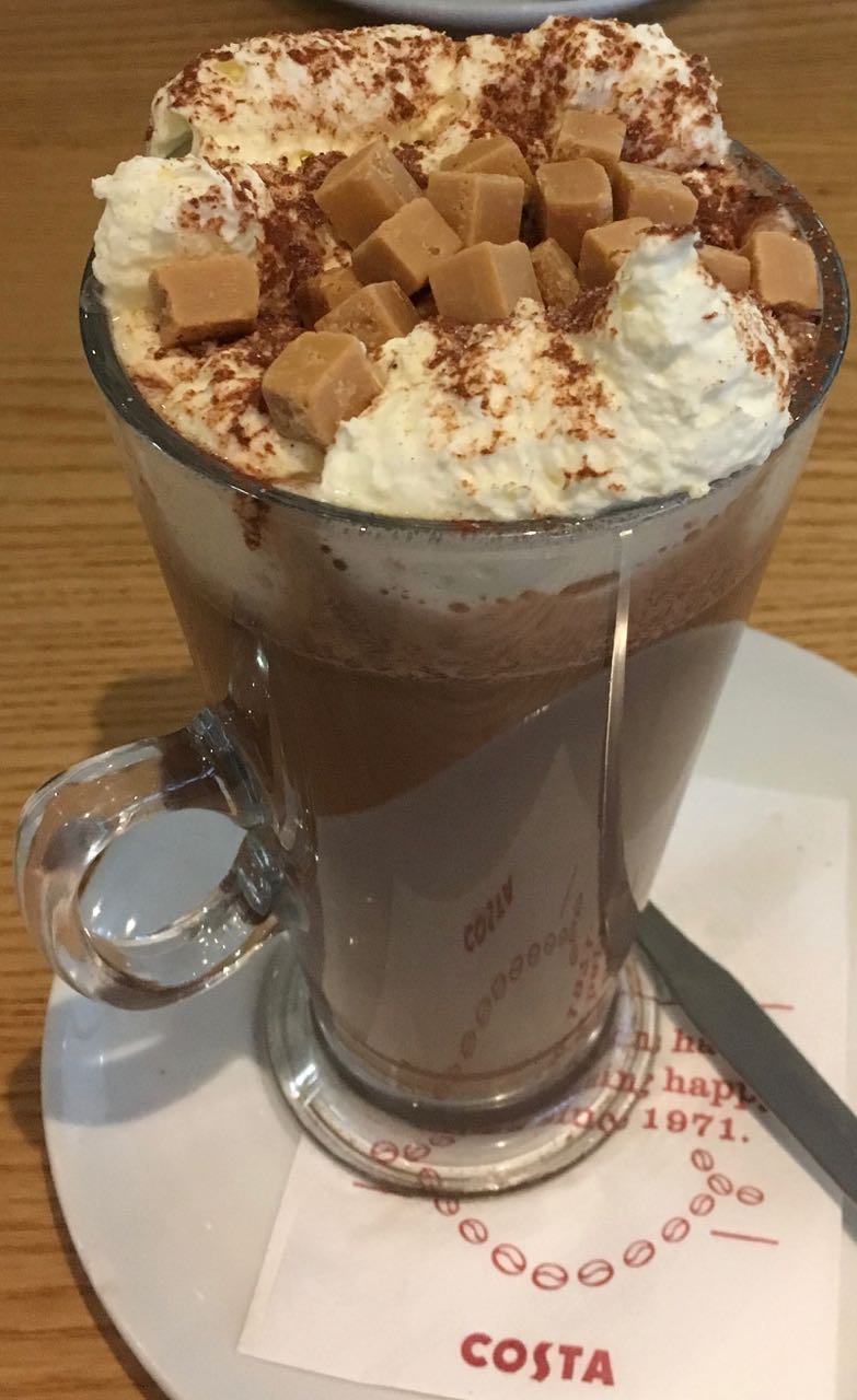FOODSTUFF FINDS New Toffee Apple Hot Chocolate (Costa) By Cinabar