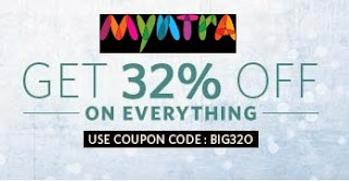 Myntra: Flat 32% Extra Off on Everything (No Minimum Purchase) Valid for Today Only