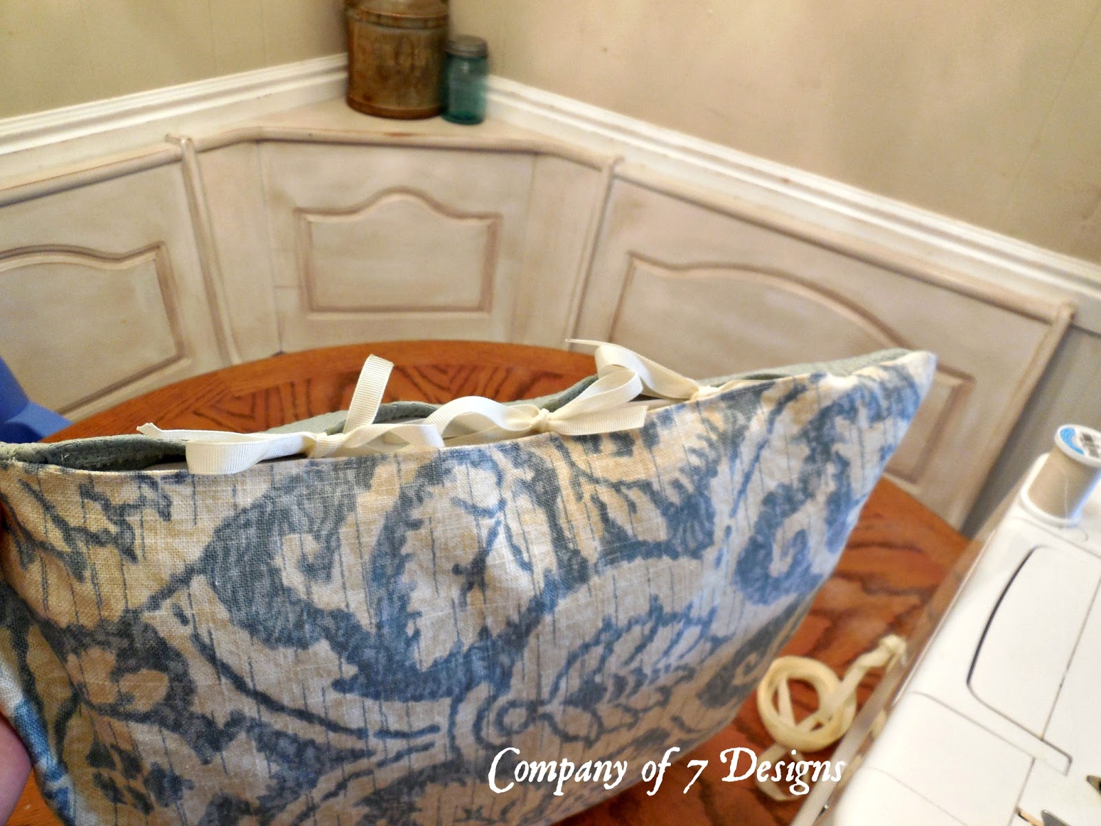 Company of 7 Designs Easy NO ZIPPER Slipcover Pillows Tutorial
