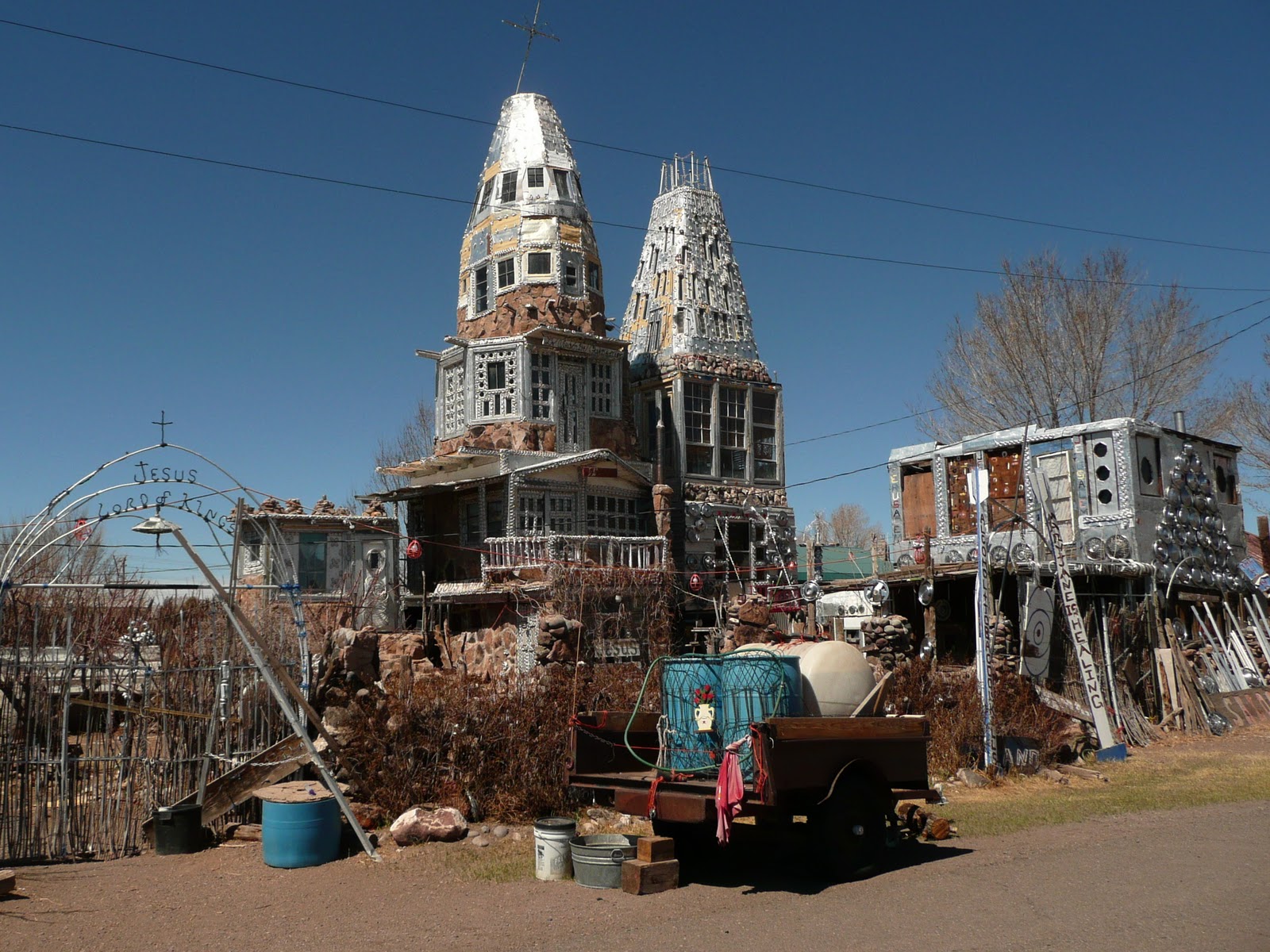 Life at 55 mph Beer Can Castle in Antonito, Colorado (click here for