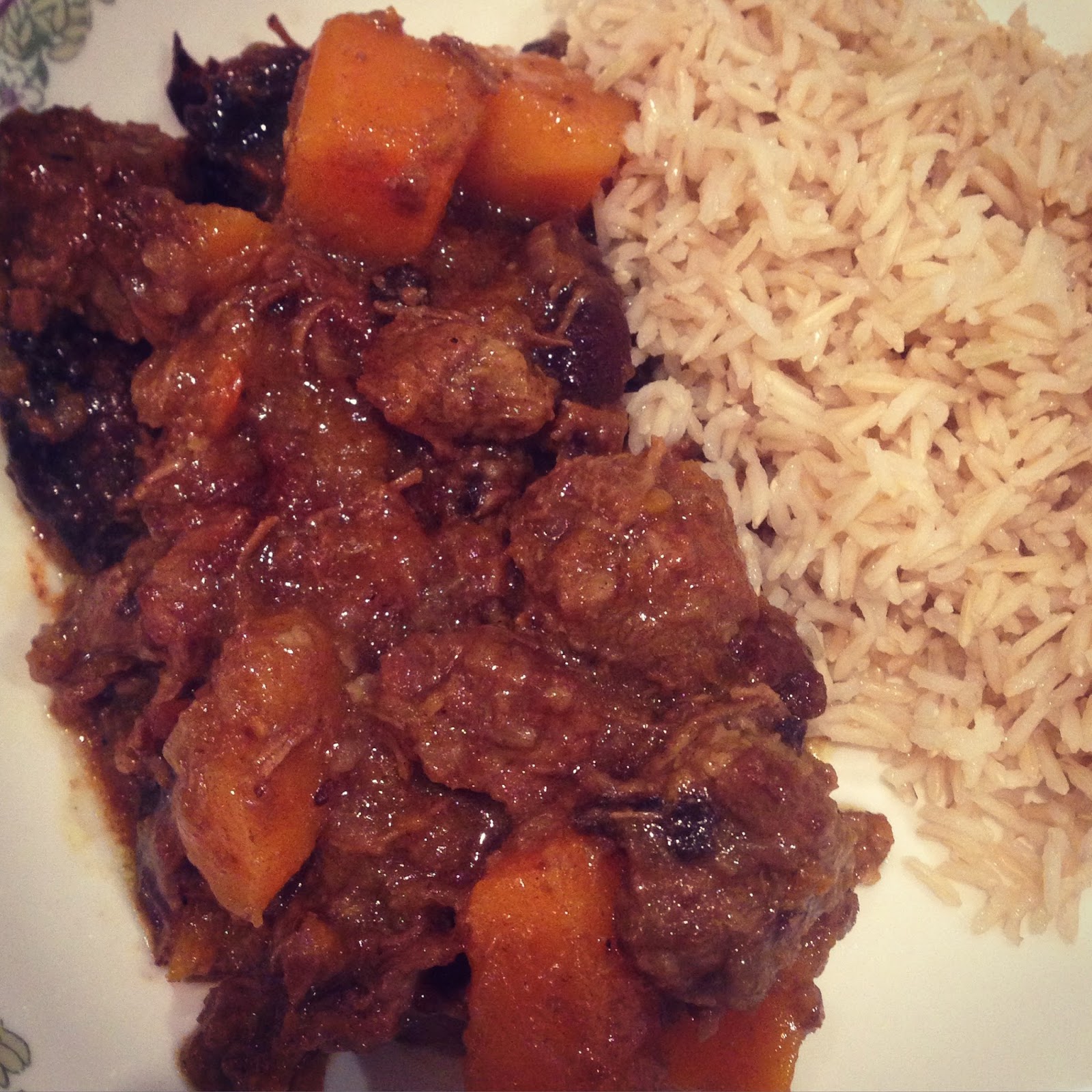 Luscious Lamb, Butternut Squash and Prune Tagine