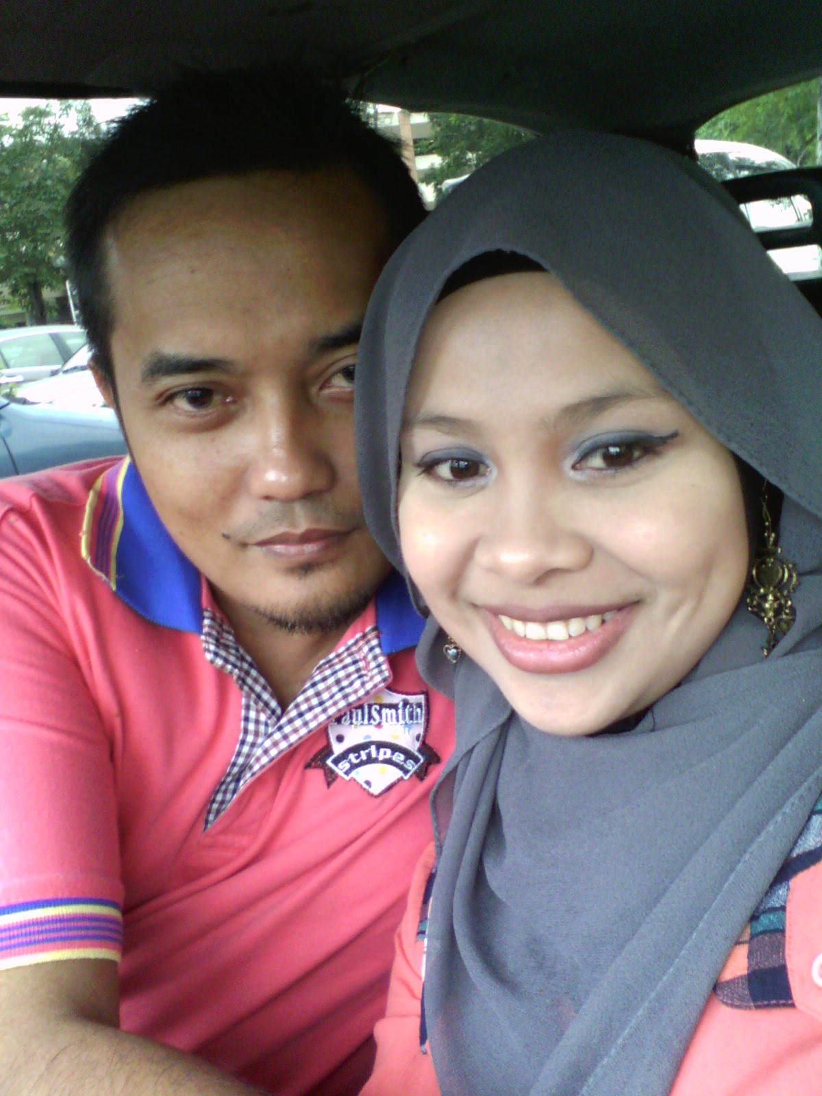 With my beloved husband...