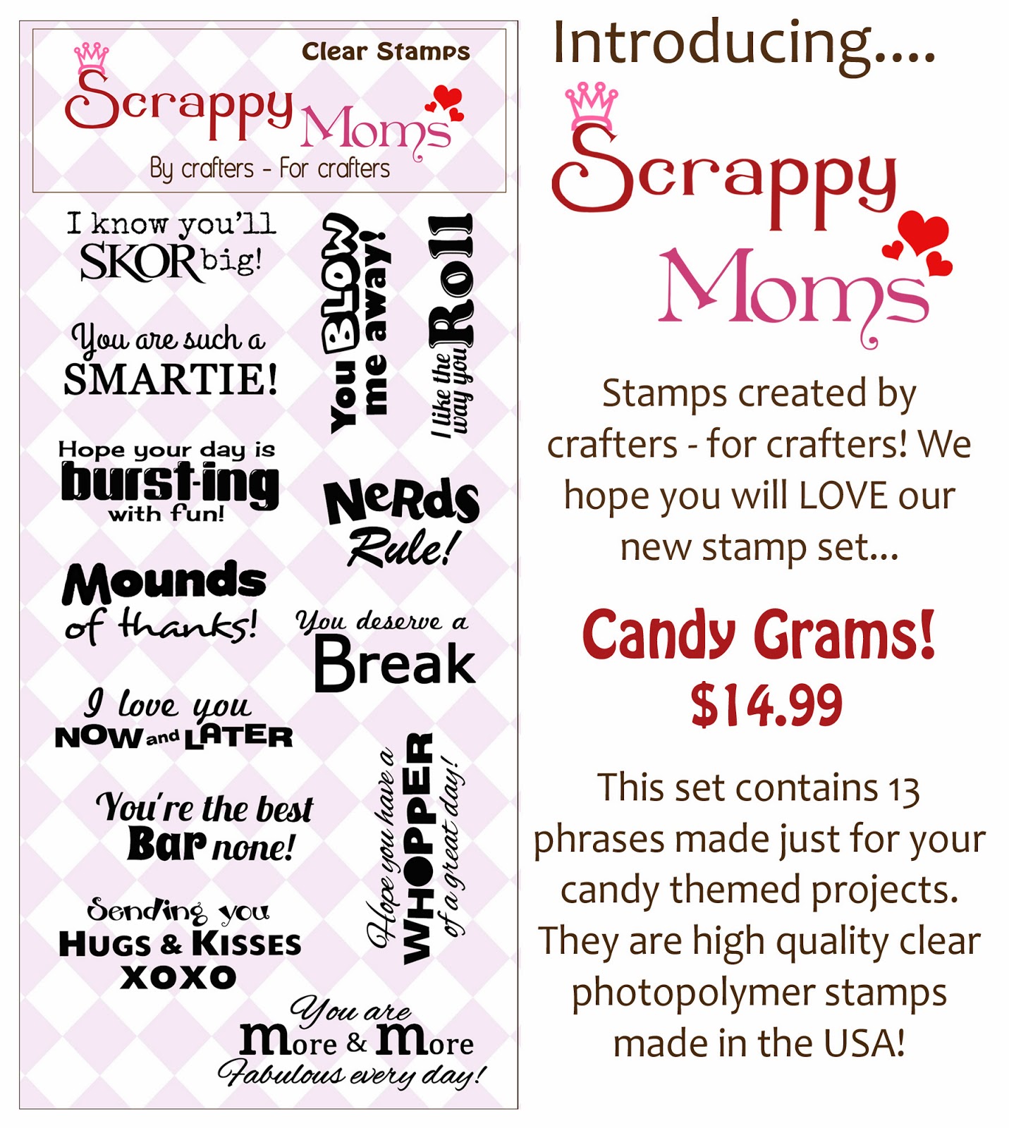 Scrappy Mel Introducing Candy Grams and Merry and Bright!