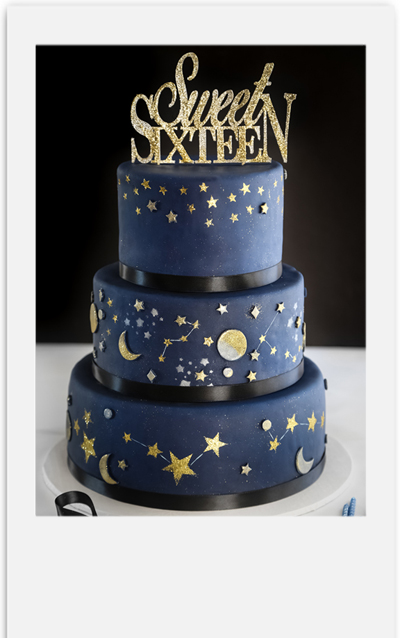 Celestial Sweet Sixteen Cake Sprinkle Bakes