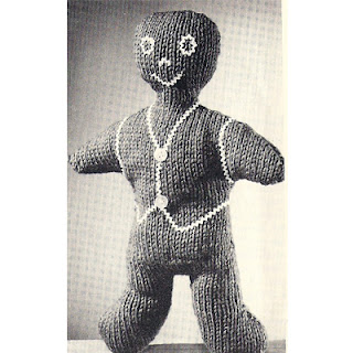 gingerbread man, knitted toy pattern