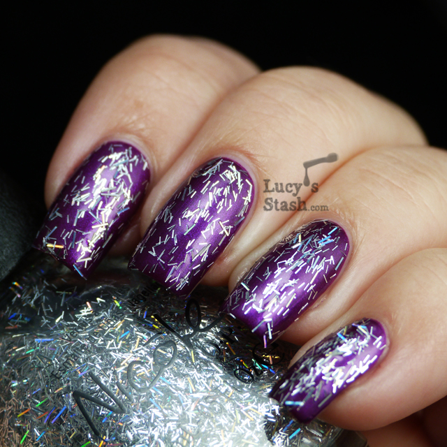 Lucy's Stash - Nicole By OPI Stars At Night over Pretty In Plum