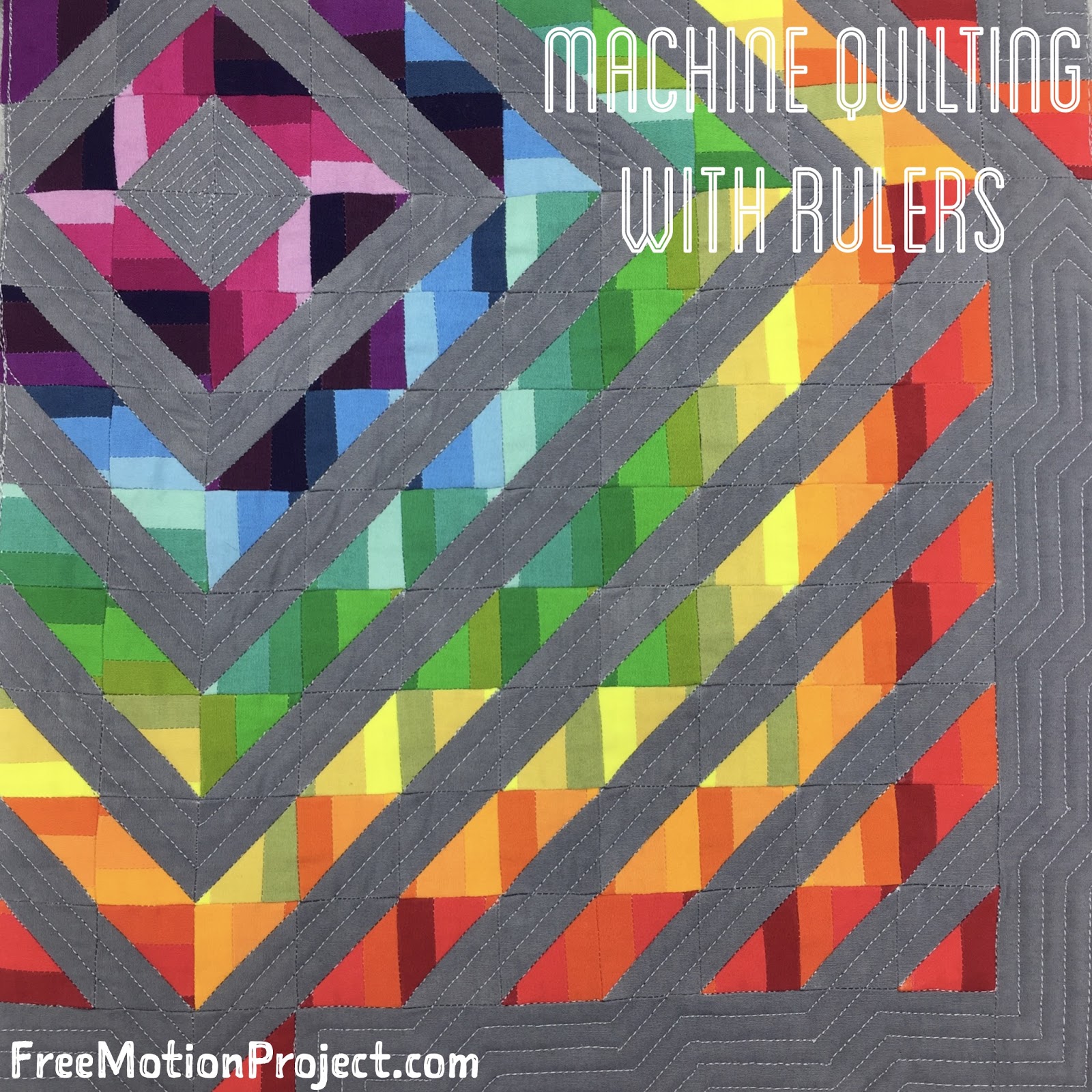 The Free Motion Quilting Project Collaboration Machine Quilt Straight