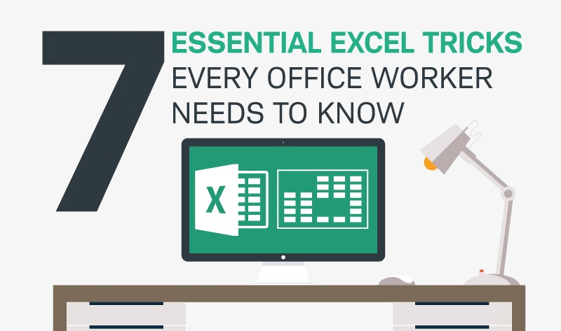 infographic - 7 essential Excel tricks every office worker needs to know
