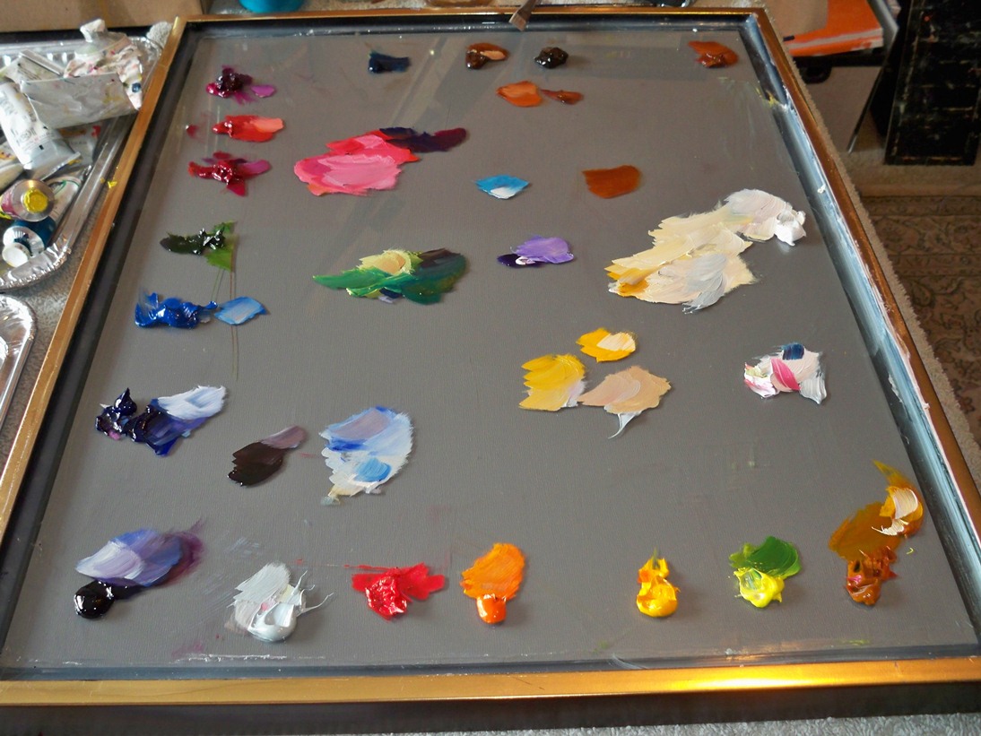 Palette Knife Painters, International SUNFLOWER DAILY FLOWERS by OLGA