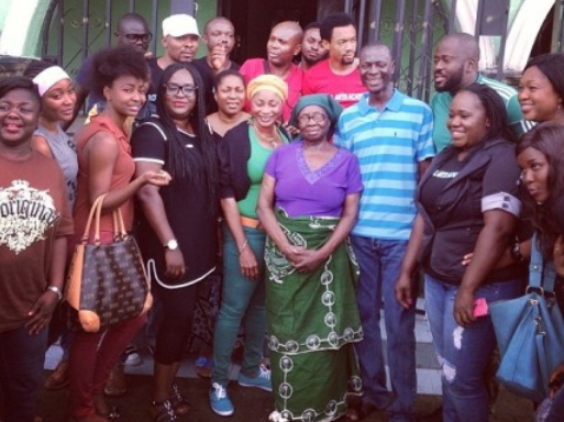president jonathan mother nollywood visit