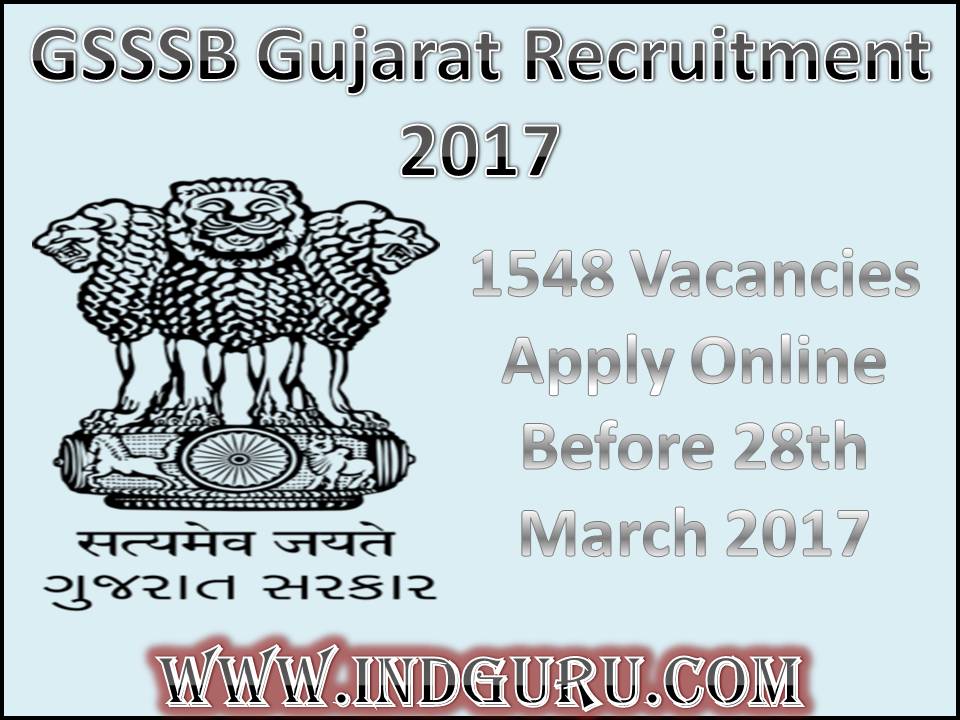 GSSSB Gujarat Recruitment