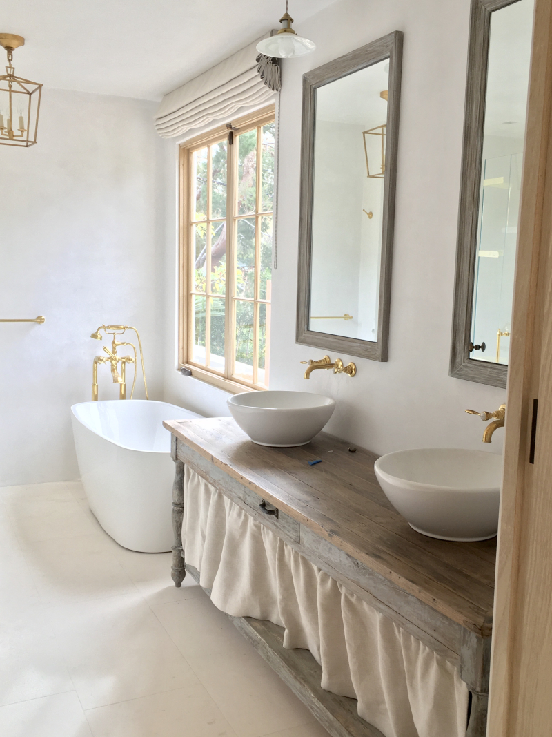 image result for bathroom in Malibu Mediterranean Modern Farmhouse Giannetti Home