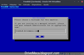 Le activamos hostname a FreeBSD