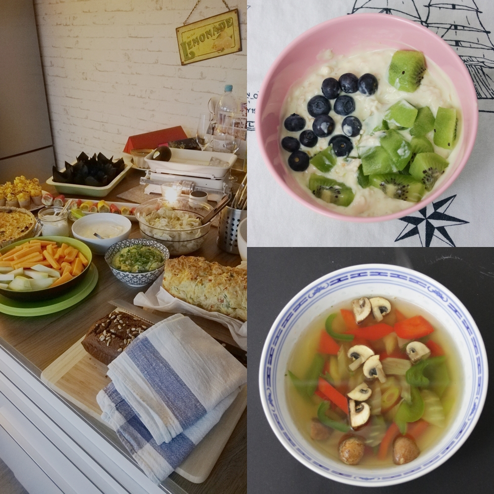 Wolkenfees Küchenwerkstatt: Gemüsesuppe, Essen vom Buffet und Tagesplan ...