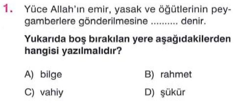 En Hizli 6 Sinif Din Kulturu 1 Donem 1 Yazili Sorulari Cevap Anahtarli