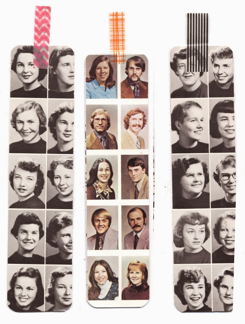 book marks made of old yearbook photos