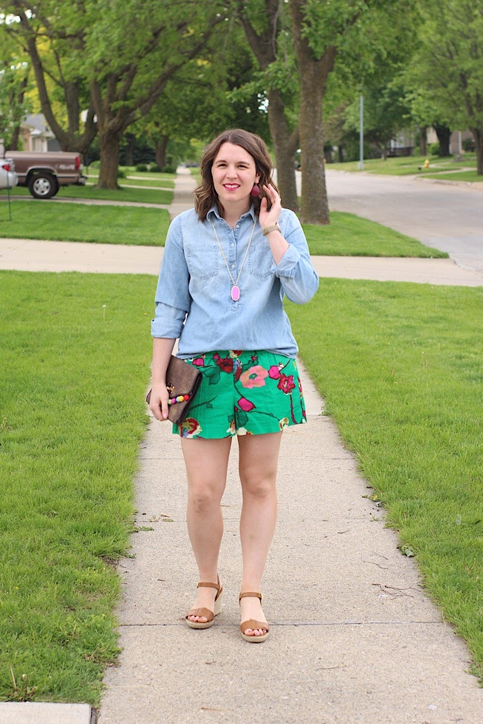 floral shorts