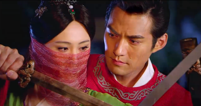 scene from ep2 in popular cdrama Three Heroes and Five Gallants starring Zheng Shuang, Yan Kuan