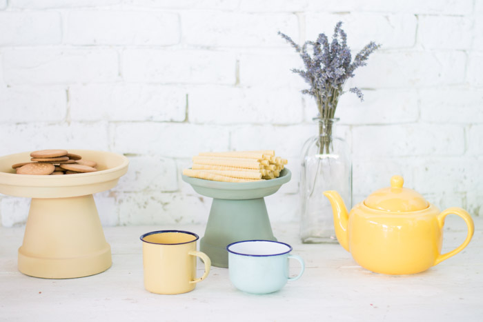 Reposa tartas macetero diy Reposa tartas macetero diy