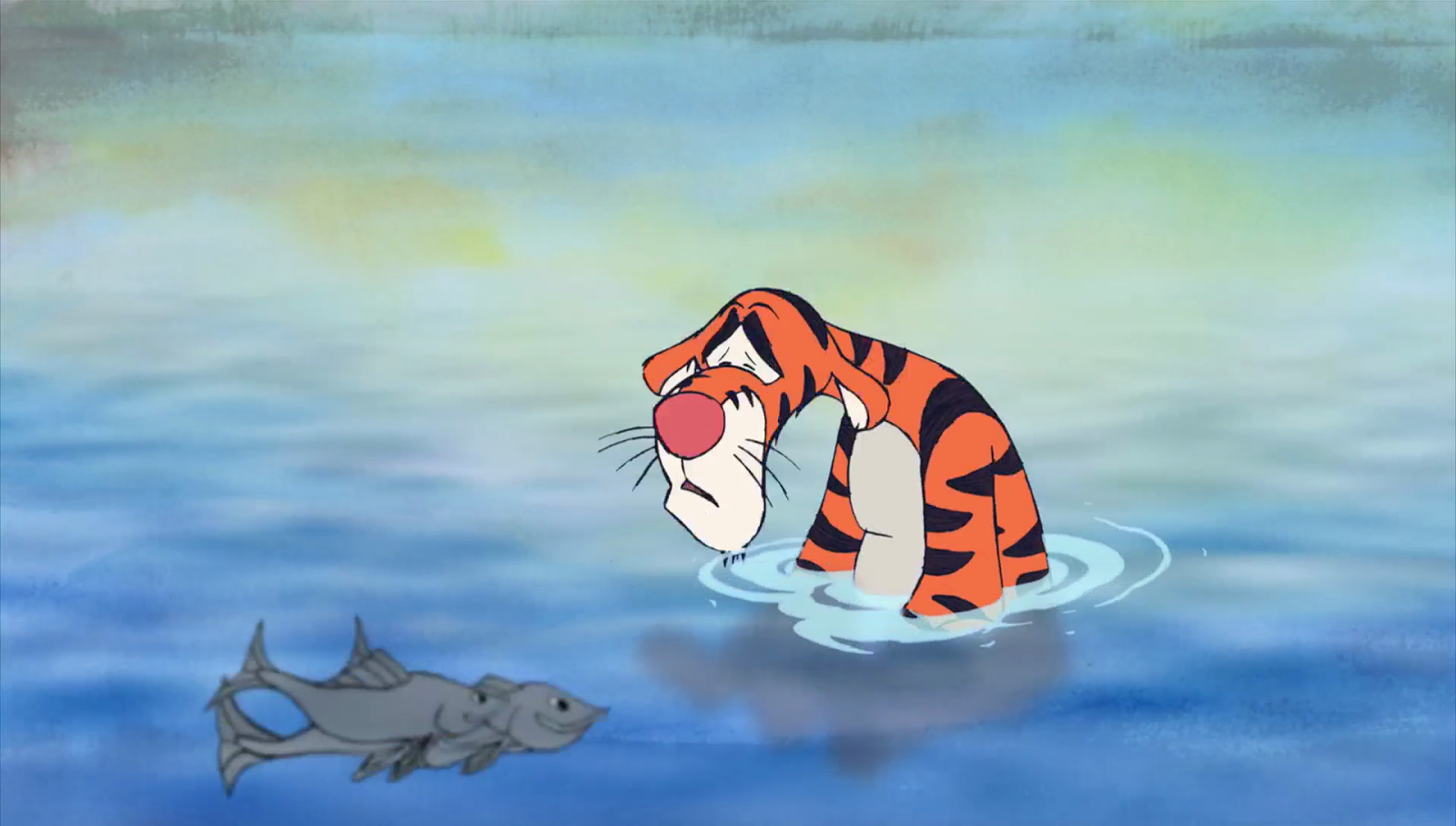 Приключения тигрули 2000. Тигруля. Тигруля плавает. Дисней Тигруля и кролик.