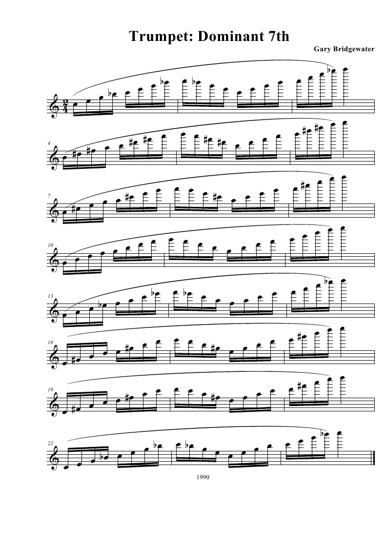 Trumpet Trumpet Dominant 7th