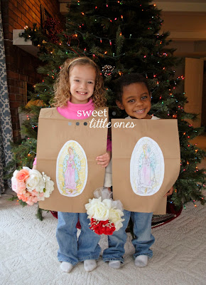 Catholic Liturgical Living: Our Lady of Guadalupe and St. Juan Diego Feast Day Celebration Ideas, Recipes, and DIY Tilma Craft www.sweetlittleonesblog.com