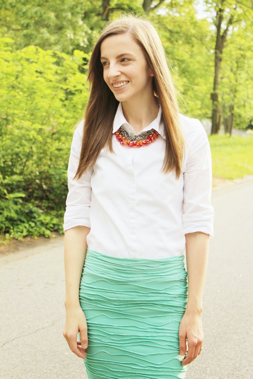The Mint Pencil Skirt - The Happy Flammily