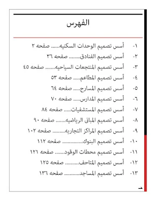 فهرس كتاب الدليل الشامل في اسس التصميم المعماري