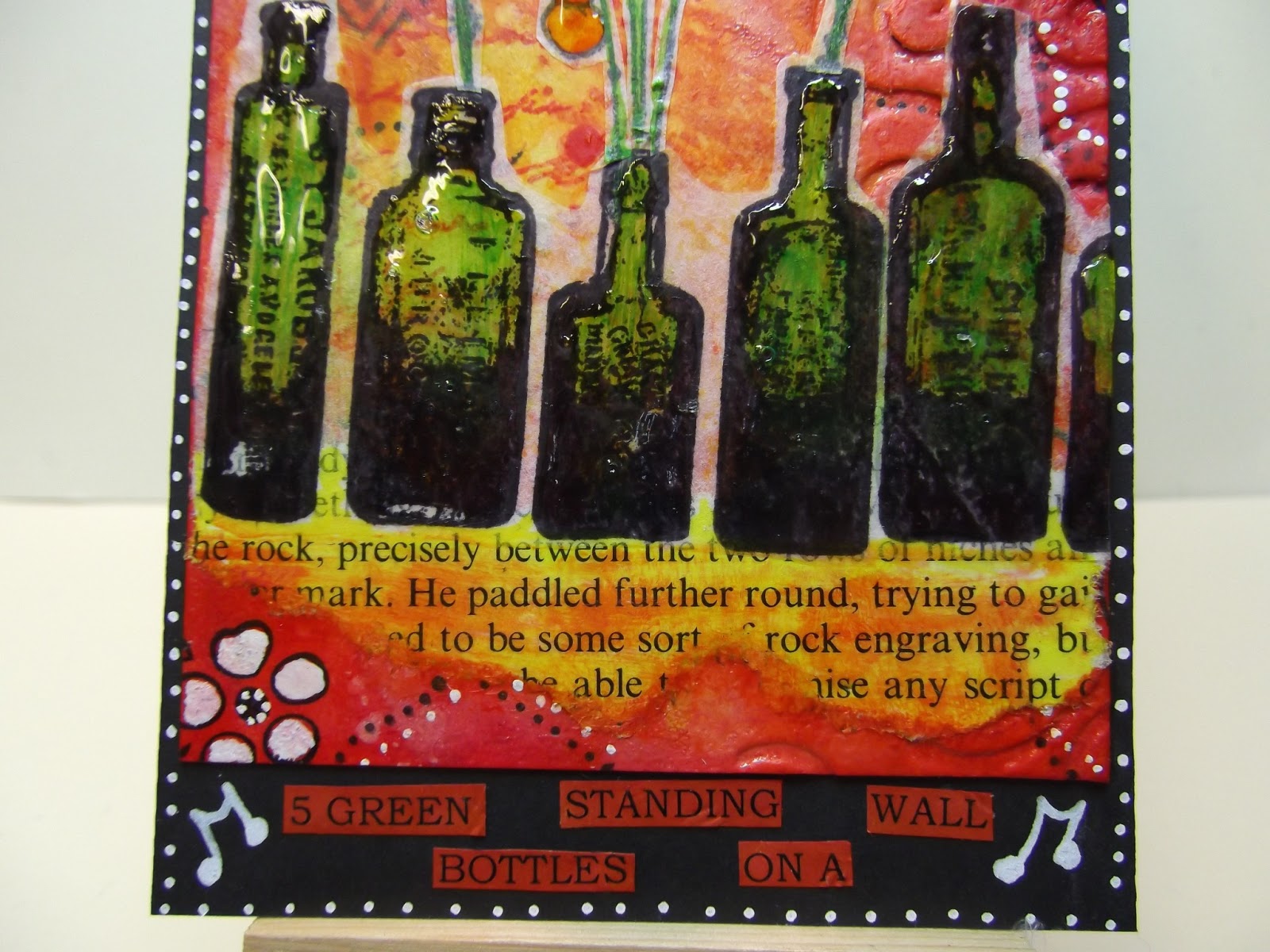 Kezzy's Crafty Journey 5 Green Bottles Standing on a Wall!!!!!!!!!!!!