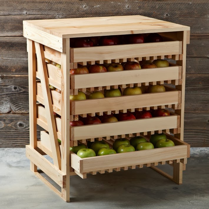 Little Homestead In Boise Wood FiveDrawer Apple Rack Idea