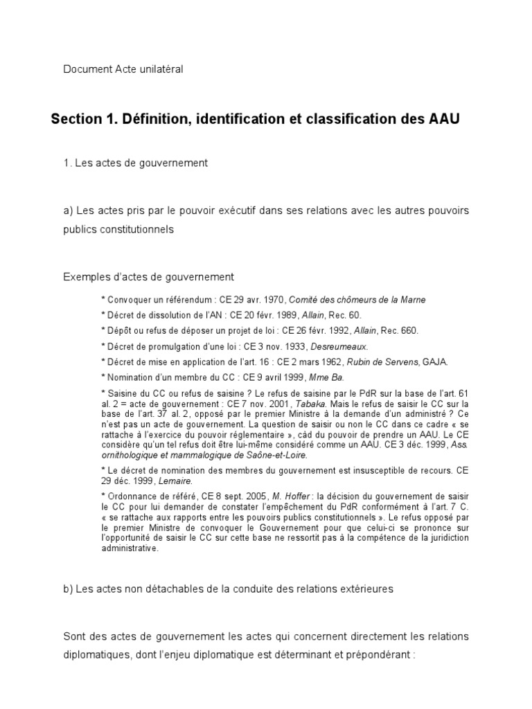 Chen Gai France ) acte administratif unilatéral
