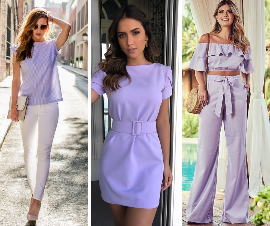 Resultado de imagem para branco e lavanda looks