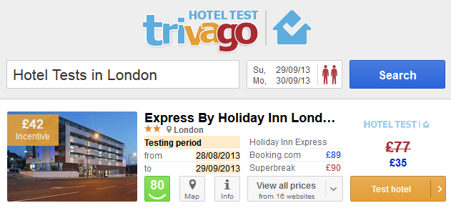 Testowanie hoteli z Trivago