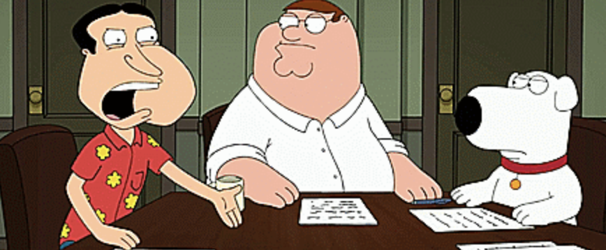 Thinking about you стикер. предложения с that is. Just when i thought i was out they pull me back in. Literally me. куагмир гиф.