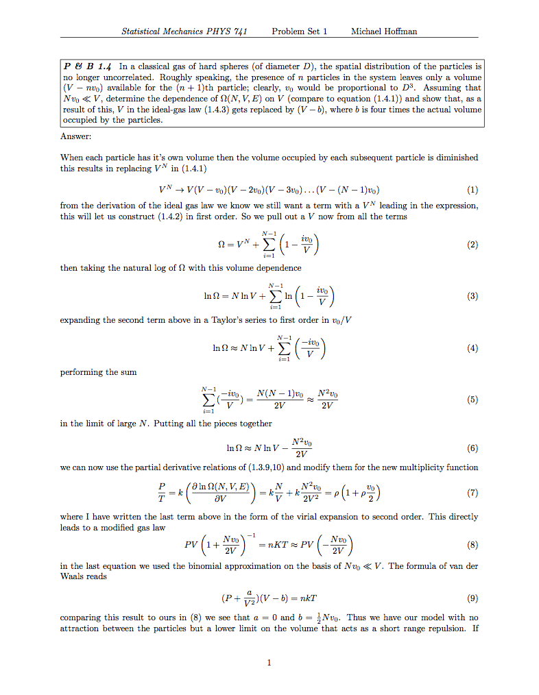 It was a decent problem set though very much all over the place compared to the other assignment I have had in graduate school. The flood gates have opened, ...
