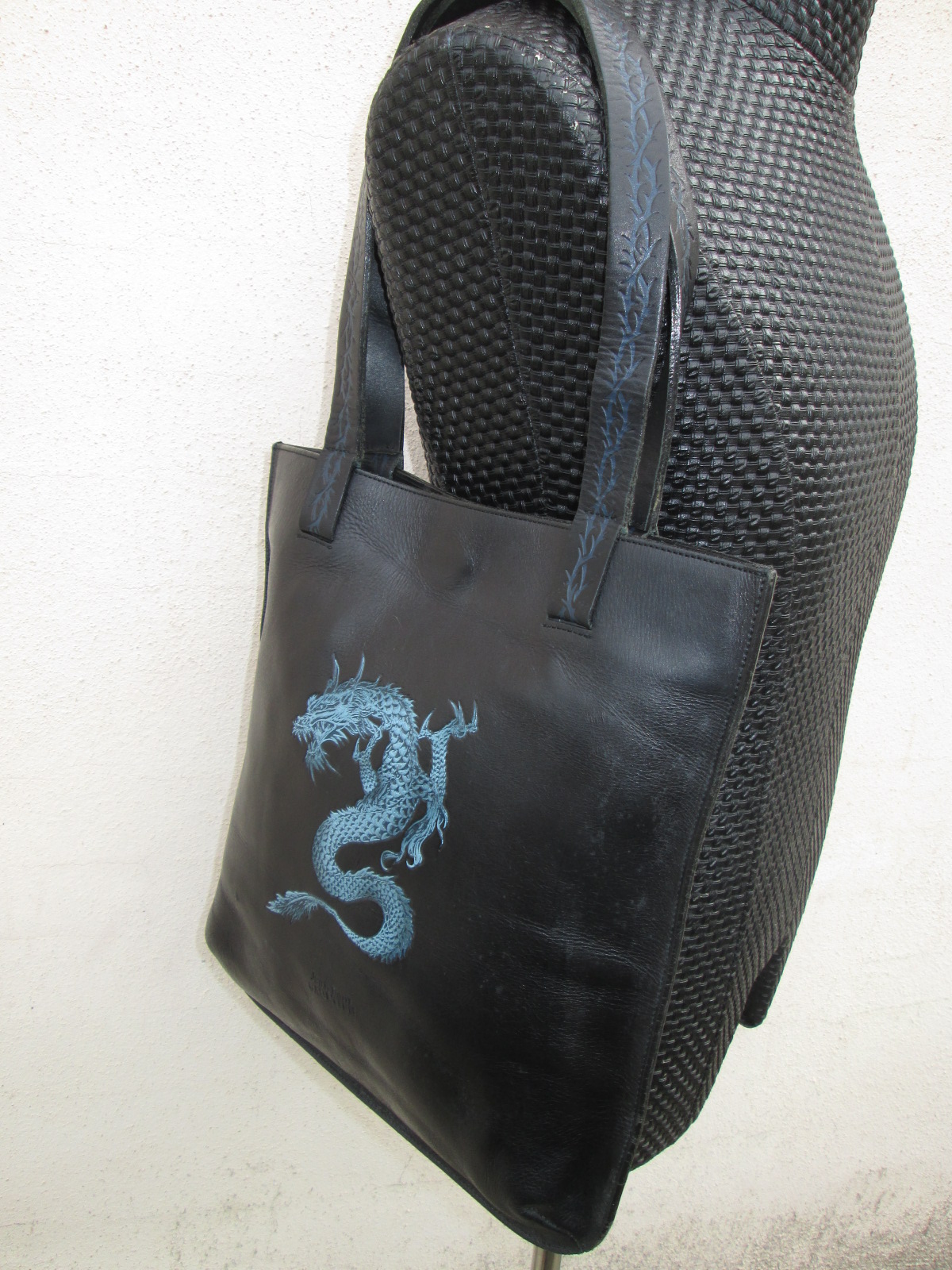 d0rayakEEbaG Authentic Vtg Jean Paul Gaultier Dragon Leather Tote Bag